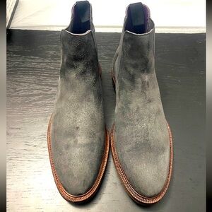 Carmina MTO Premium Blue Steel Grey Suede Boots Size UK8.5 US 9.5